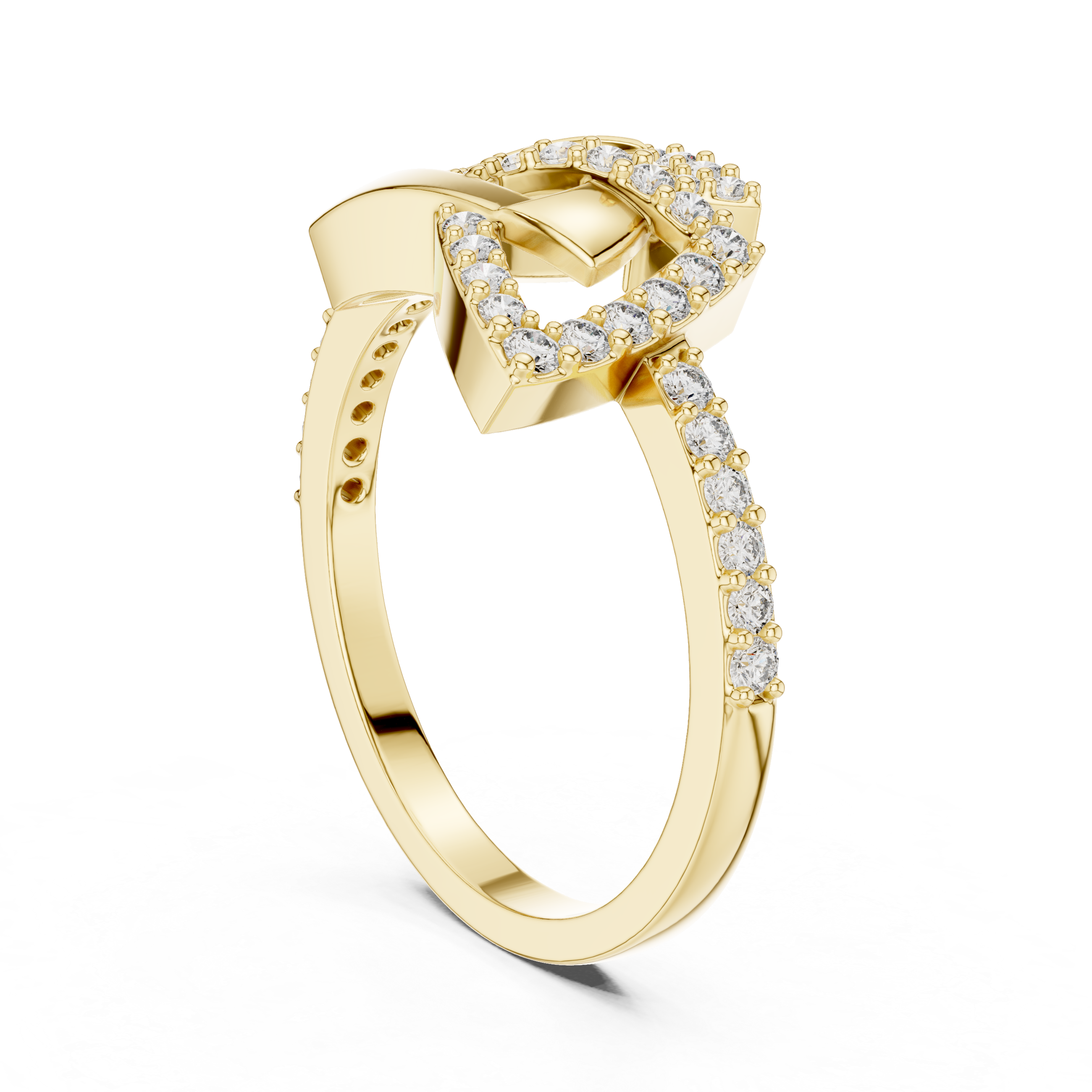 Spiral Bloom Diamond Ring