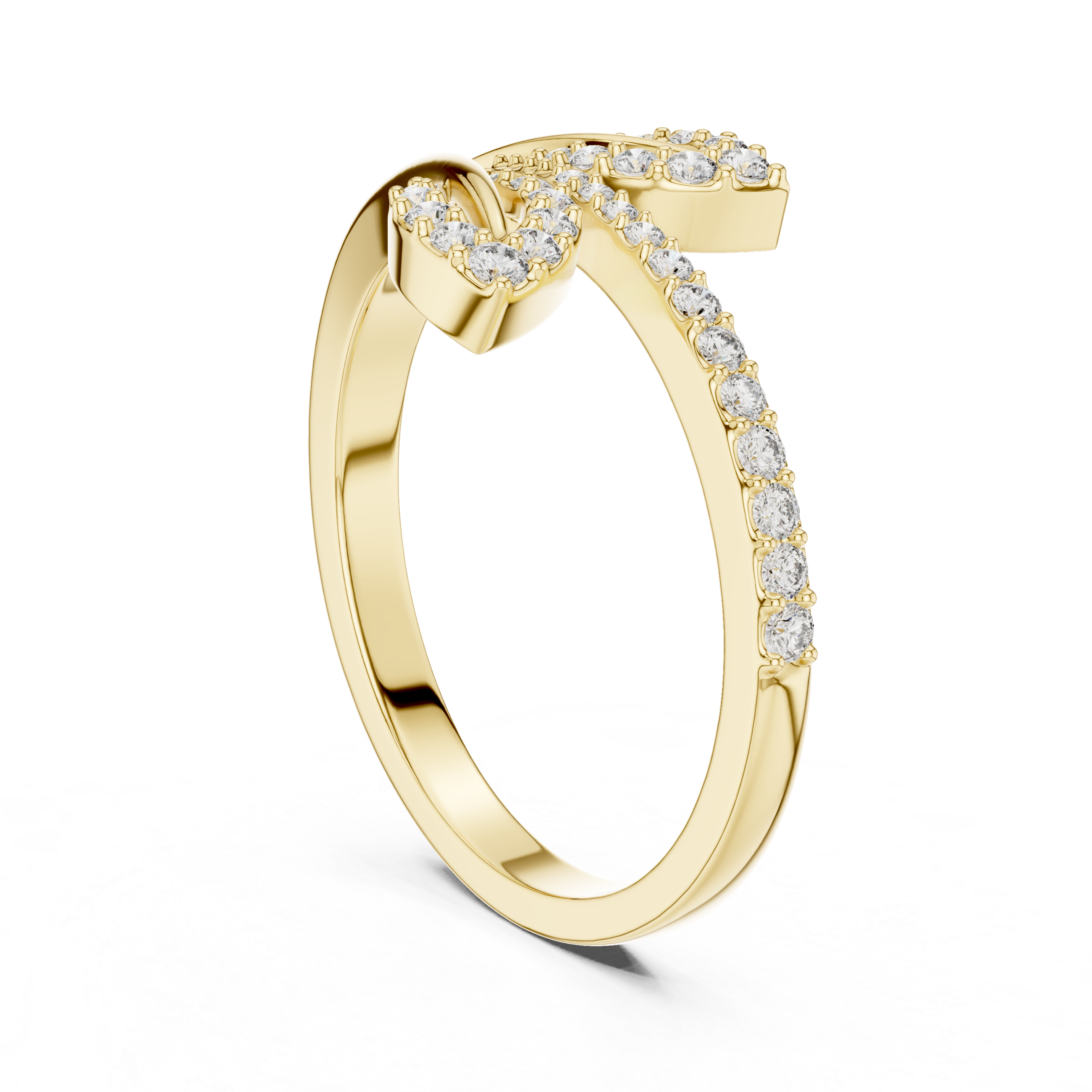 Triangle Halo Diamond Ring