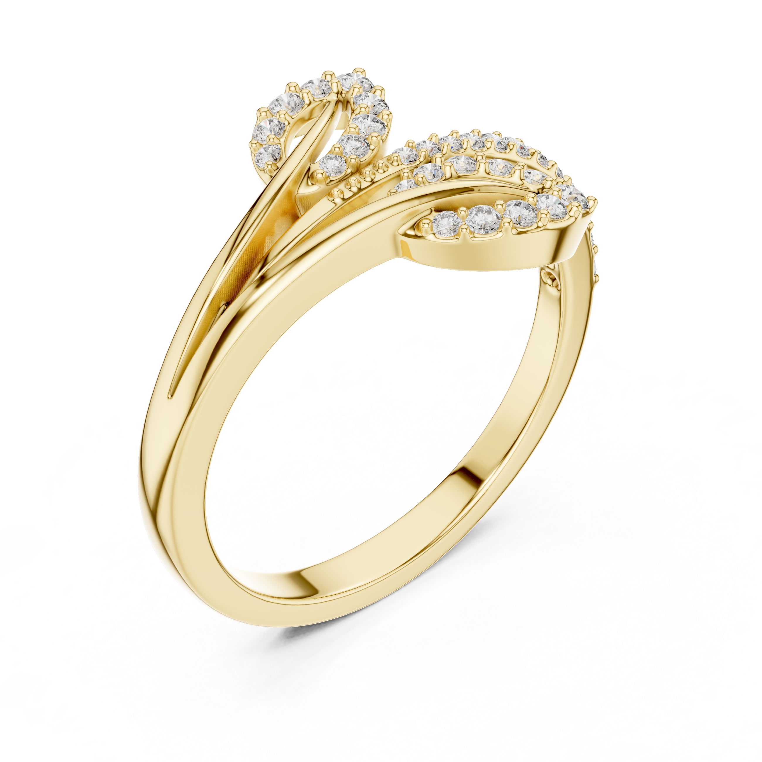 Triangle Halo Diamond Ring