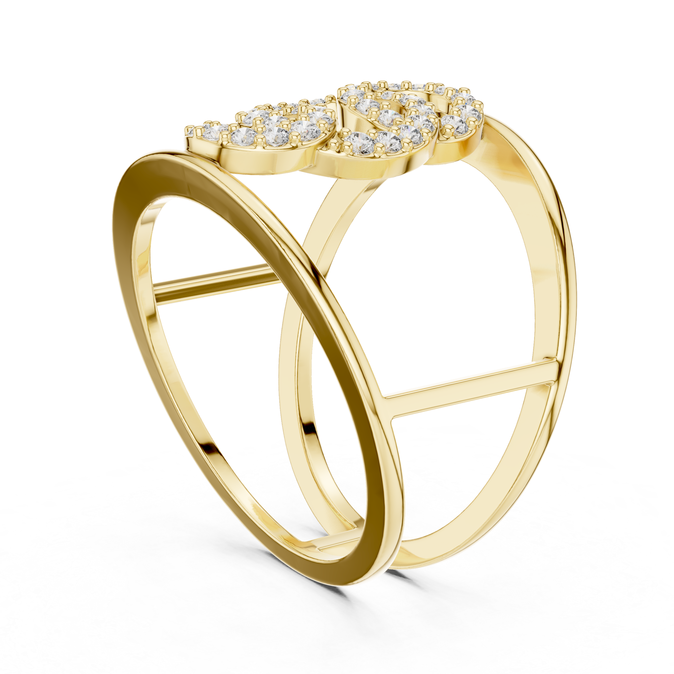 Geo Link Diamond Ring
