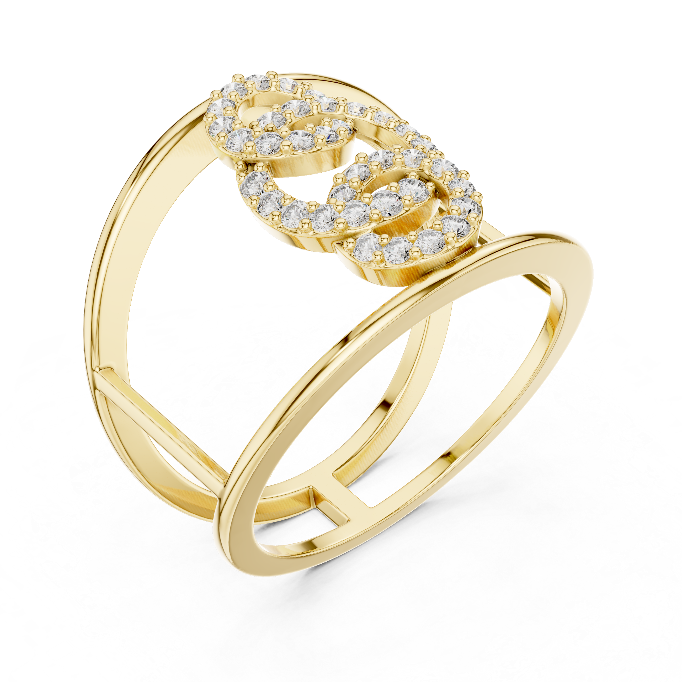 Geo Link Diamond Ring