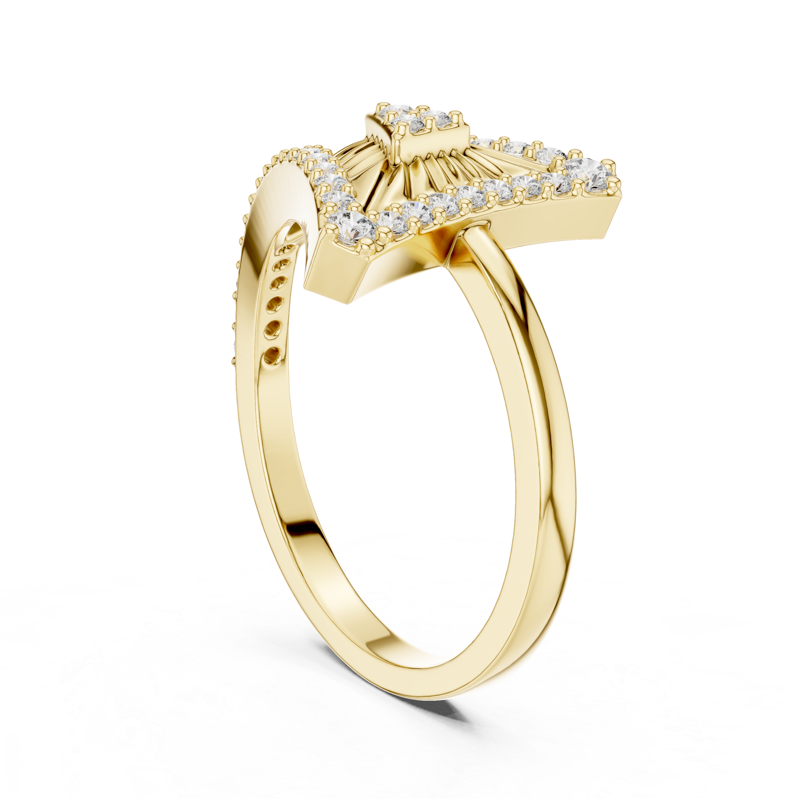 Midnight Crest Diamond Ring